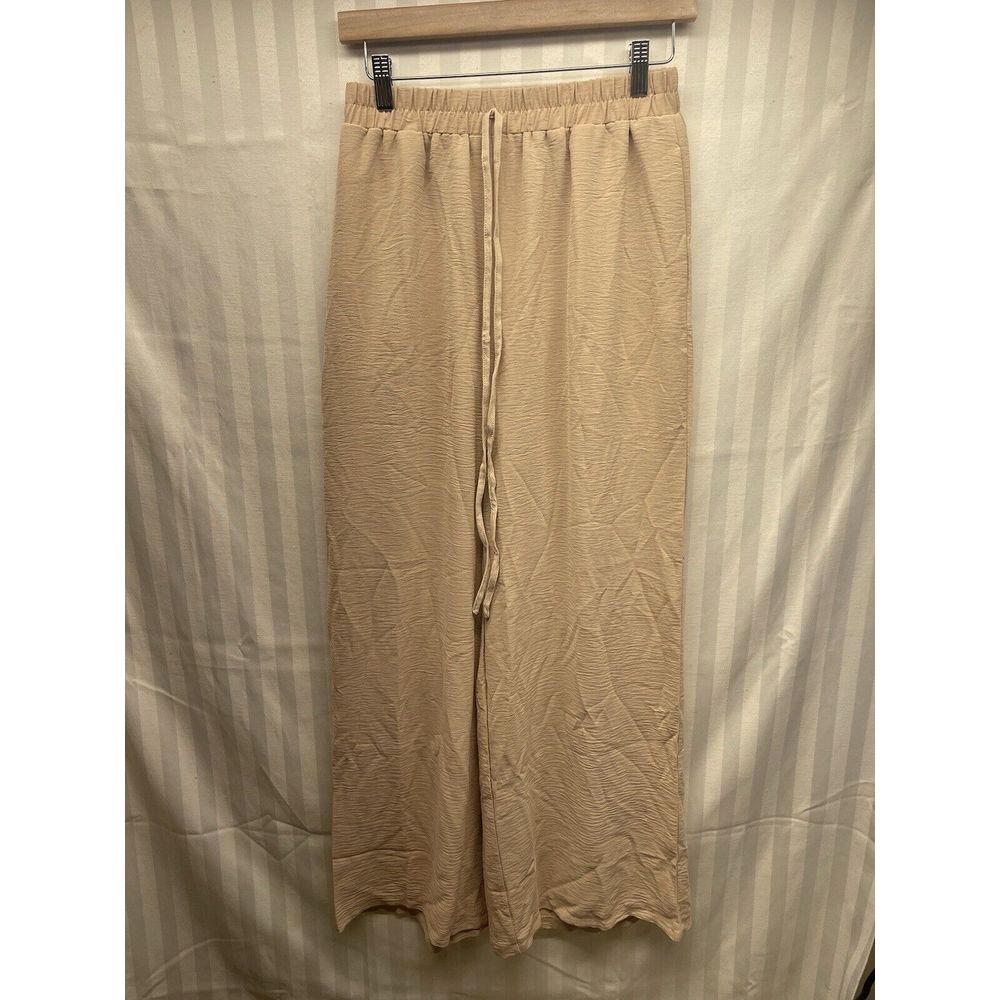 Womans Summer Pants Loose Fit Beige Size Medium NEW